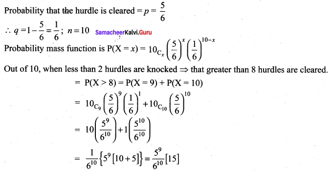Samacheer Kalvi 12th Maths Solutions Chapter 11 Probability Distributions Ex 11.5 27