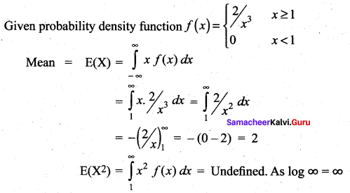 Samacheer Kalvi 12th Maths Solutions Chapter 11 Probability Distributions Ex 11.6 2