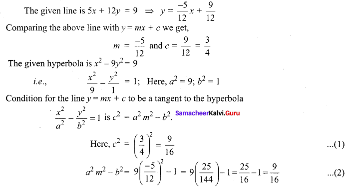 Samacheer Kalvi 12th Maths Solutions Chapter 5 Two Dimensional Analytical Geometry - II Ex 5.4 13