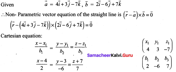 Samacheer Kalvi 12th Maths Solutions Chapter 6 Applications of Vector Algebra Ex 6.4 1