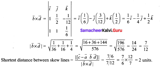 Samacheer Kalvi 12th Maths Solutions Chapter 6 Applications of Vector Algebra Ex 6.5 12