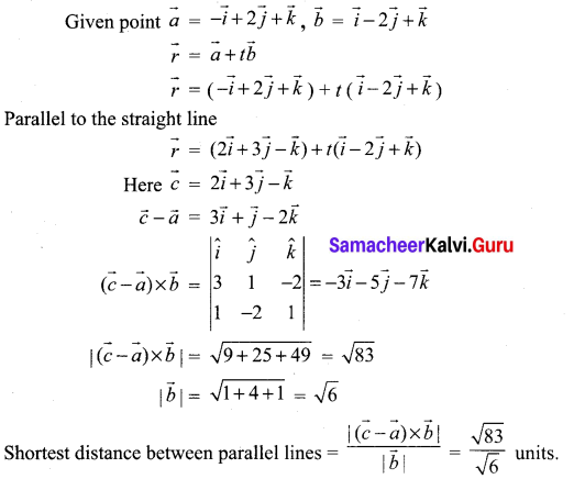 Samacheer Kalvi 12th Maths Solutions Chapter 6 Applications of Vector Algebra Ex 6.5 13