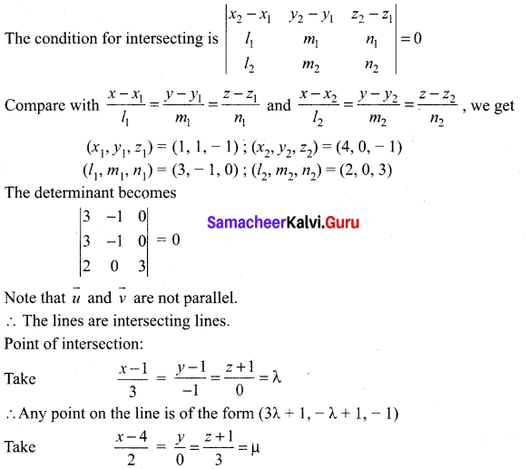 Samacheer Kalvi 12th Maths Solutions Chapter 6 Applications of Vector Algebra Ex 6.5 21