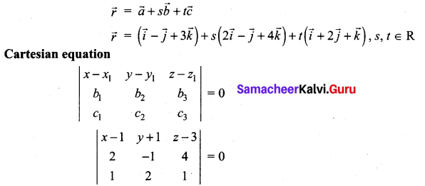 Samacheer Kalvi 12th Maths Solutions Chapter 6 Applications of Vector Algebra Ex 6.7 6