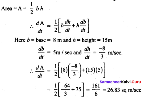 Samacheer Kalvi 12th Maths Solutions Chapter 7 Applications of Differential Calculus Ex 7.1 13