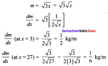 Samacheer Kalvi 12th Maths Solutions Chapter 7 Applications of Differential Calculus Ex 7.1 7