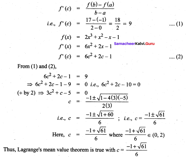 Samacheer Kalvi 12th Maths Solutions Chapter 7 Applications of Differential Calculus Ex 7.3 23