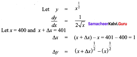 Samacheer Kalvi 12th Maths Solutions Chapter 8 Differentials and Partial Derivatives Ex 8.1 16