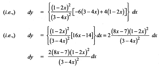 Samacheer Kalvi 12th Maths Solutions Chapter 8 Differentials and Partial Derivatives Ex 8.2 3