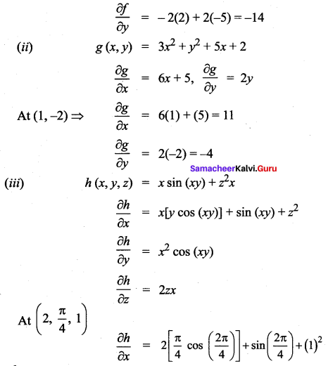 Samacheer Kalvi 12th Maths Solutions Chapter 8 Differentials and Partial Derivatives Ex 8.4 3