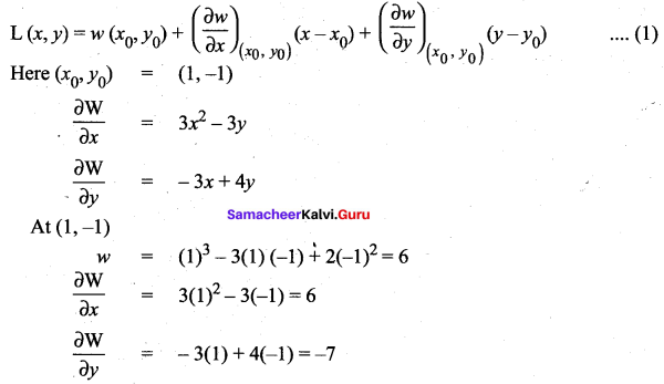 Samacheer Kalvi 12th Maths Solutions Chapter 8 Differentials and Partial Derivatives Ex 8.5 1
