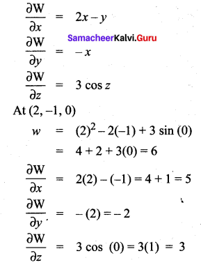 Samacheer Kalvi 12th Maths Solutions Chapter 8 Differentials and Partial Derivatives Ex 8.5 5