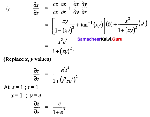 Samacheer Kalvi 12th Maths Solutions Chapter 8 Differentials and Partial Derivatives Ex 8.6 10
