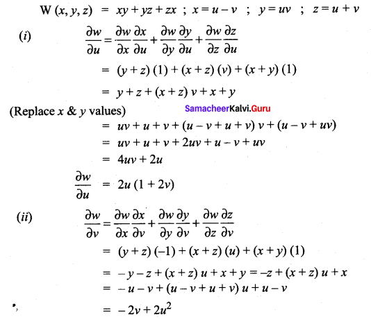 Samacheer Kalvi 12th Maths Solutions Chapter 8 Differentials and Partial Derivatives Ex 8.6 17