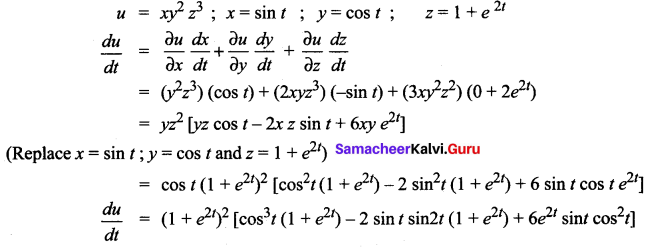 Samacheer Kalvi 12th Maths Solutions Chapter 8 Differentials and Partial Derivatives Ex 8.6 4