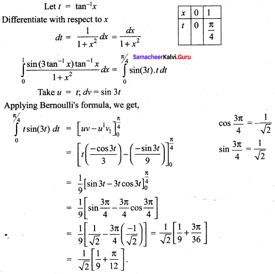 Samacheer Kalvi 12th Maths Solutions Chapter 9 Applications of Integration Ex 9.4 4