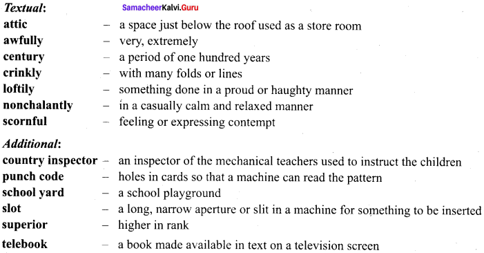 Samacheer Kalvi 9th English Solutions Supplementary Chapter 2 The Fun They Had 5
