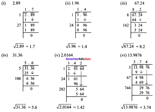 Samacheer Kalvi 8th Maths Solutions Term 3 Chapter 1 Numbers Ex 1.2 6