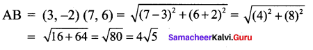 Samacheer Kalvi 9th Maths Chapter 5 Coordinate Geometry Ex 5.2 12