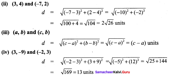 Samacheer Kalvi 9th Maths Chapter 5 Coordinate Geometry Ex 5.2 2