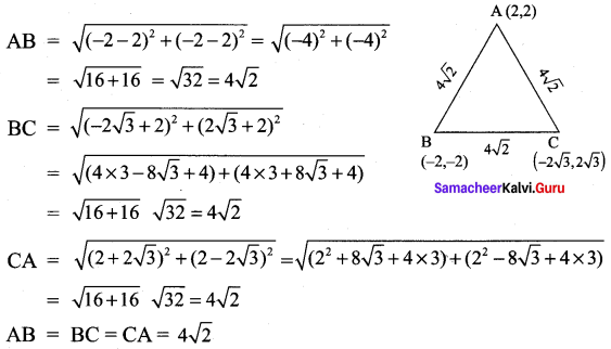 Samacheer Kalvi 9th Maths Chapter 5 Coordinate Geometry Ex 5.2 8