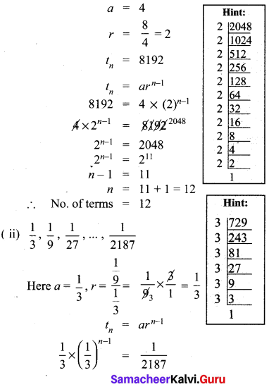 Samacheer Kalvi 10th Maths Chapter 2 Numbers and Sequences Ex 2.7 7