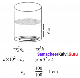 Samacheer Kalvi 10th Maths Chapter 7 Mensuration Ex 7.2 3