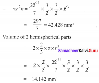 Samacheer Kalvi 10th Maths Chapter 7 Mensuration Ex 7.3 10