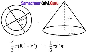 Samacheer Kalvi 10th Maths Chapter 7 Mensuration Ex 7.4 4