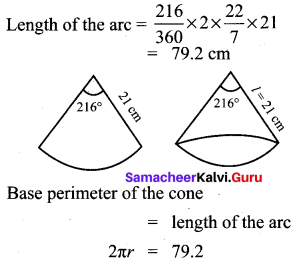 Samacheer Kalvi 10th Maths Chapter 7 Mensuration Unit Exercise 7 10