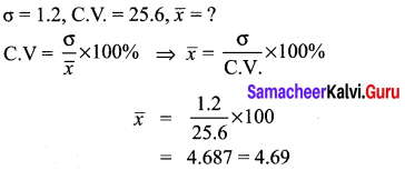 Samacheer Kalvi 10th Maths Chapter 8 Statistics and Probability Ex 8.2 2