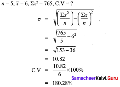 Samacheer Kalvi 10th Maths Chapter 8 Statistics and Probability Ex 8.2 4