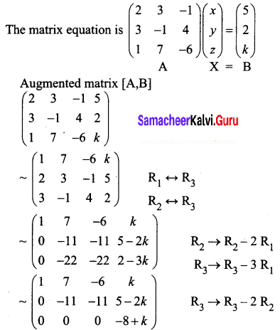 Samacheer Kalvi 12th Business Maths Solutions Chapter 1 Applications of Matrices and Determinants Additional Problems 21