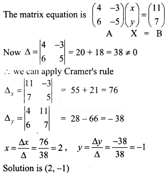 Samacheer Kalvi 12th Business Maths Solutions Chapter 1 Applications of Matrices and Determinants Additional Problems 4