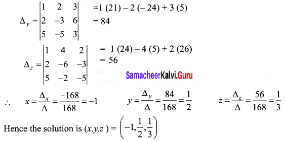 Samacheer Kalvi 12th Business Maths Solutions Chapter 1 Applications of Matrices and Determinants Ex 1.2 6