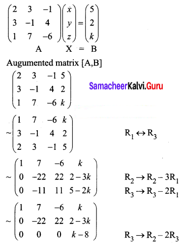 Samacheer Kalvi 12th Business Maths Solutions Chapter 1 Applications of Matrices and Determinants Miscellaneous Problems 3
