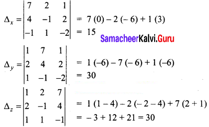 Samacheer Kalvi 12th Business Maths Solutions Chapter 1 Applications of Matrices and Determinants Miscellaneous Problems 5