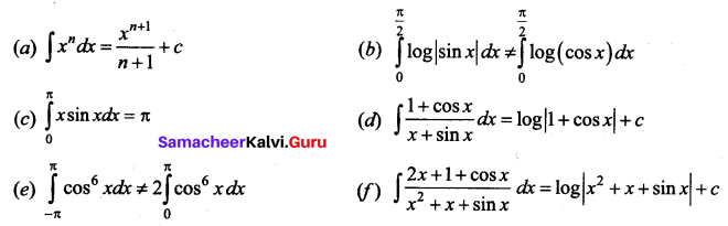 Samacheer Kalvi 12th Business Maths Solutions Chapter 2 Integral Calculus I Additional Problems 10