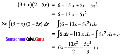 Samacheer Kalvi 12th Business Maths Solutions Chapter 2 Integral Calculus I Ex 2.1 Q3