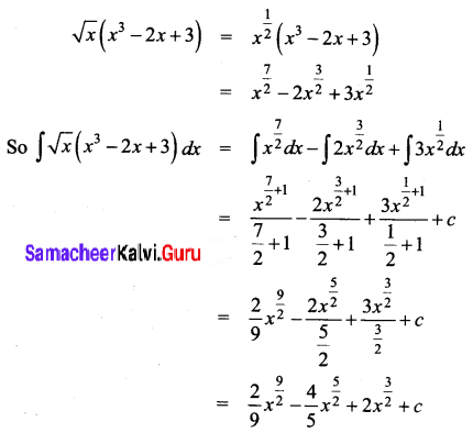 Samacheer Kalvi 12th Business Maths Solutions Chapter 2 Integral Calculus I Ex 2.1 Q4