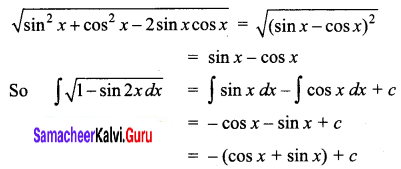 Samacheer Kalvi 12th Business Maths Solutions Chapter 2 Integral Calculus I Ex 2.4 Q5.1