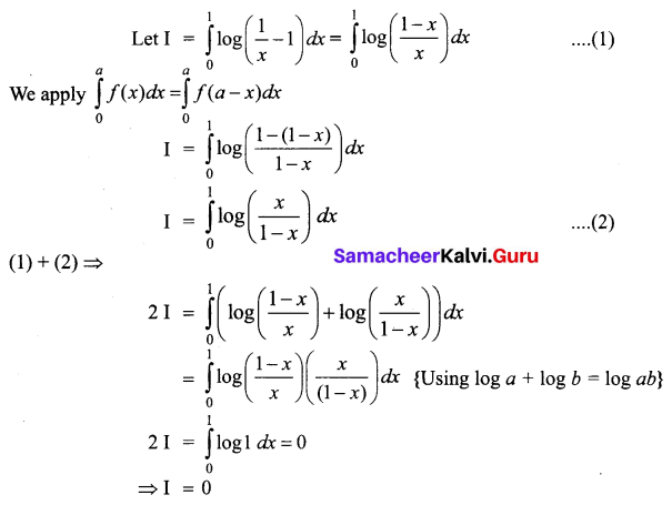 Samacheer Kalvi 12th Business Maths Solutions Chapter 2 Integral Calculus I Ex 2.9 Q5