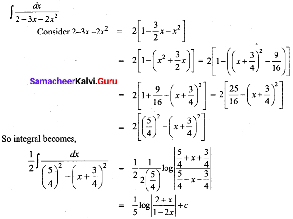 Samacheer Kalvi 12th Business Maths Solutions Chapter 2 Integral Calculus I Miscellaneous Problems Q2