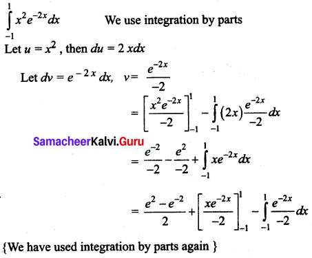 Samacheer Kalvi 12th Business Maths Solutions Chapter 2 Integral Calculus I Miscellaneous Problems Q9