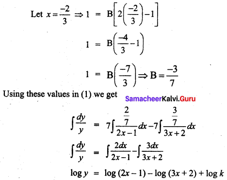 Samacheer Kalvi 12th Business Maths Solutions Chapter 3 Integral Calculus II Ex 3.2 Q2.1