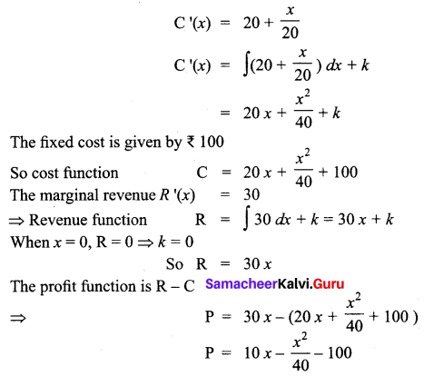 Samacheer Kalvi 12th Business Maths Solutions Chapter 3 Integral Calculus II Miscellaneous Problems Q5