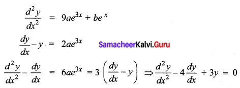 Samacheer Kalvi 12th Business Maths Solutions Chapter 4 Differential Equations Additional Problems II Q1