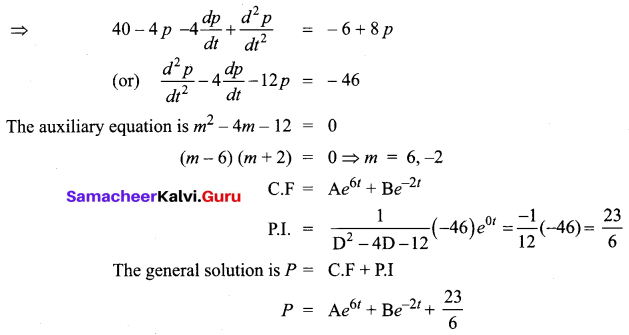 Samacheer Kalvi 12th Business Maths Solutions Chapter 4 Differential Equations Additional Problems III Q8