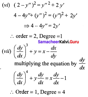 Samacheer Kalvi 12th Business Maths Solutions Chapter 4 Differential Equations Ex 4.1 Q1.3