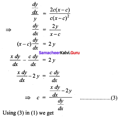 Samacheer Kalvi 12th Business Maths Solutions Chapter 4 Differential Equations Ex 4.1 Q2